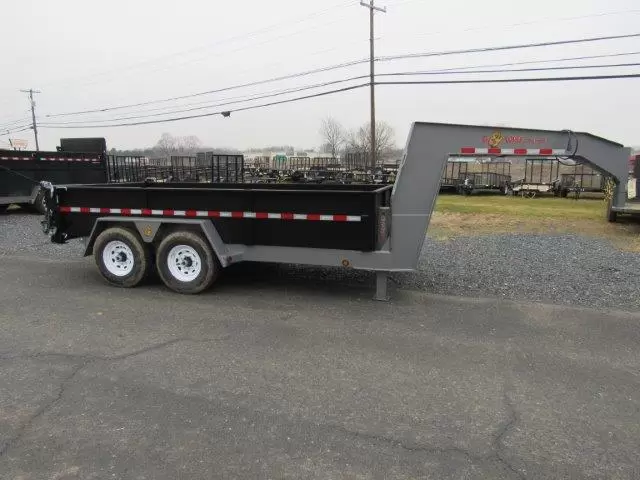 BWise 7 x 14 Gooseneck Dump Trailer – Combo Gate & Ramps - Image 4