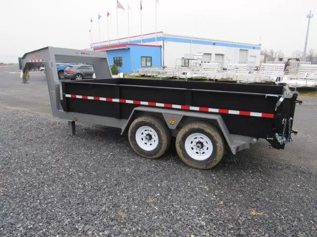 BWise 7 x 14 Gooseneck Dump Trailer – Combo Gate & Ramps - Image 2