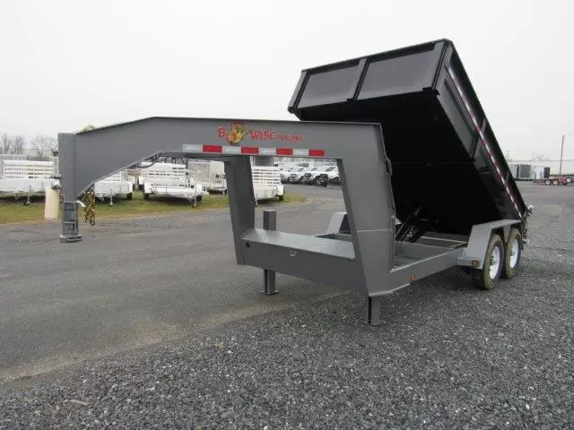 BWise 7 x 14 Gooseneck Dump Trailer – Combo Gate & Ramps - Image 8