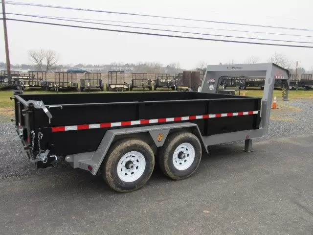 BWise 7 x 14 Gooseneck Dump Trailer – Combo Gate & Ramps - Image 9
