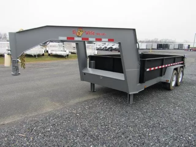 BWise 7 x 14 Gooseneck Dump Trailer – Combo Gate & Ramps - Image 5