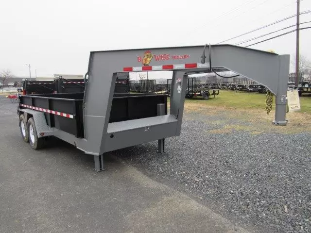 BWise 7 x 14 Gooseneck Dump Trailer – Combo Gate & Ramps - Image 7