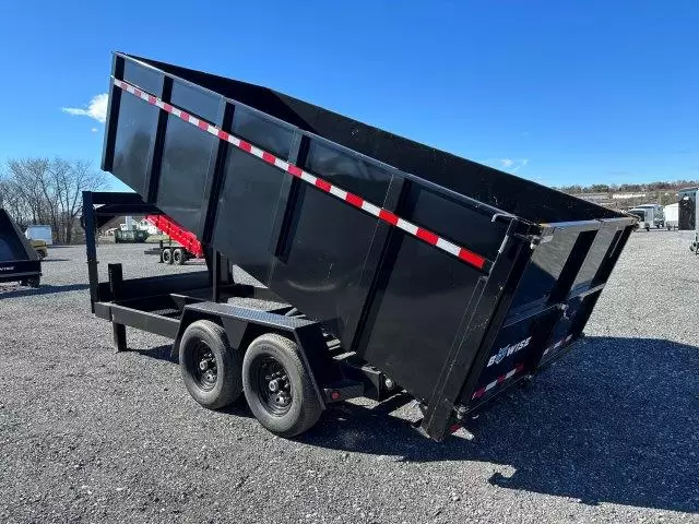BWise 7 x 16 Gooseneck Dump Trailer – 4′ High Side - Image 6