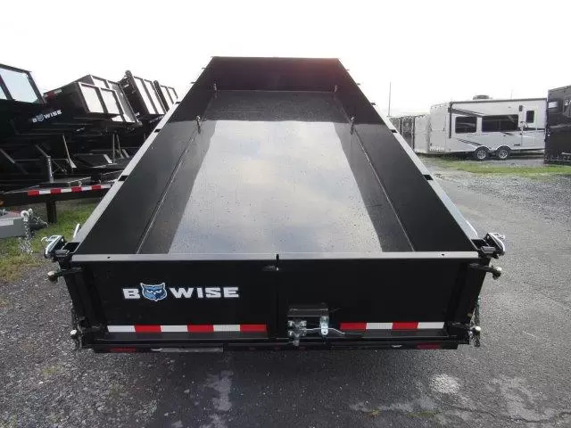 BWise 7 x 18 Gooseneck Tri-Axle Dump Trailer – Hydraulic Jacks - Image 10