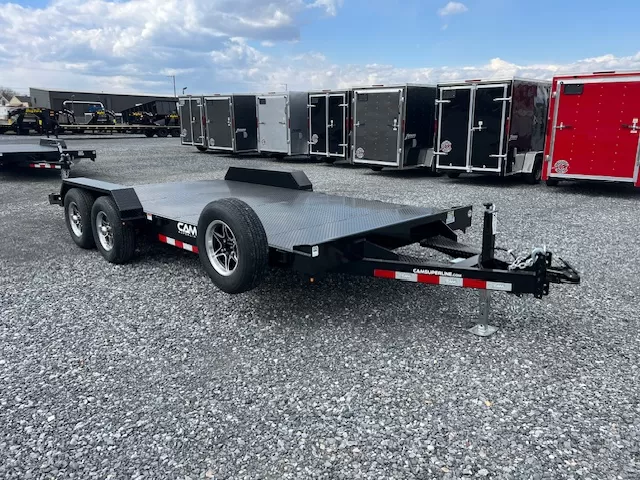 CAM Superline 7 x 18 Steel Deck Car Hauler Aluminum Wheels - Image 6