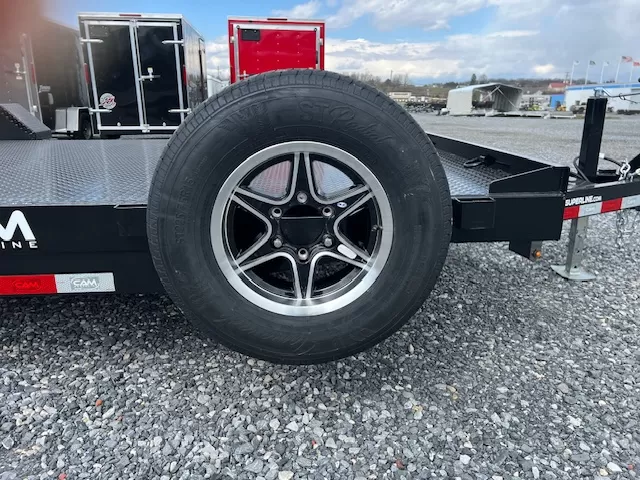 CAM Superline 7 x 18 Steel Deck Car Hauler Aluminum Wheels - Image 2