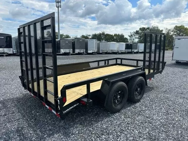 Cam Superline 7 x 14 Landscape Utility Trailer – Side Ramp Gate - Image 3
