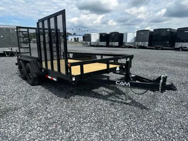 Cam Superline 7 x 14 Landscape Utility Trailer – Side Ramp Gate