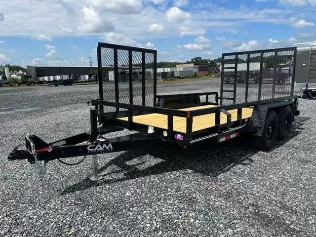 Cam Superline 7 x 14 Landscape Utility Trailer – Side Ramp Gate - Image 5