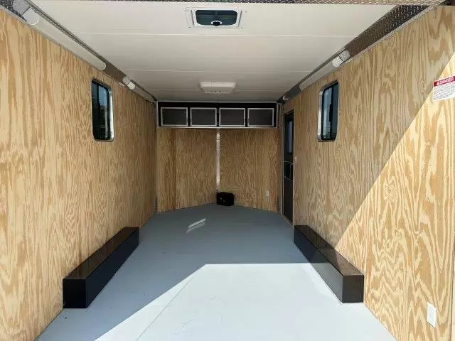 Car Mate 8.5 x 16 Enclosed V-Nose Cargo Trailer- A/C Unit - Image 5