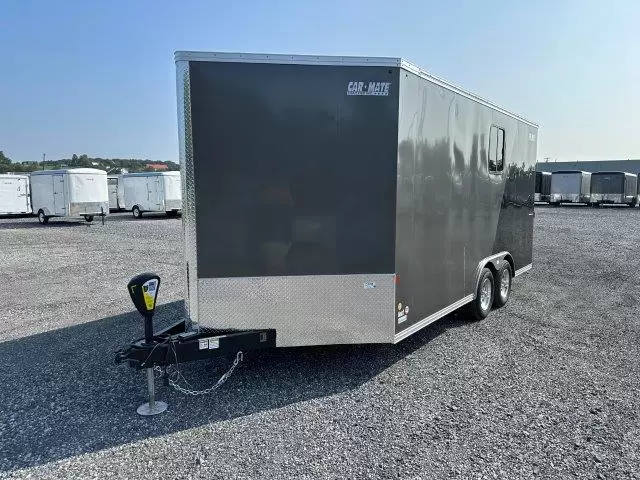 Car Mate 8.5 x 16 Enclosed V-Nose Cargo Trailer- A/C Unit - Image 7